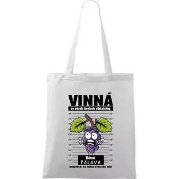 Vinná réva odsouzena Pálava - Taška bavlněná - 42 x 38 cm ( Bílá )