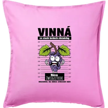 Polštář Vinná réva odsouzena Zweigeltrebe - Polštář 50x50 - 50x50 - Pouze potah ( Růžová )