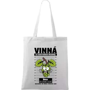 Vinná réva odsouzena Veltlínské zelené - Taška bavlněná - 42 x 38 cm ( Bílá )