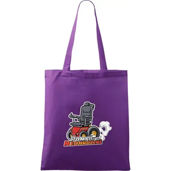 Pomalu, ale neohroženě - Taška bavlněná - 42 x 38 cm ( Fialová )