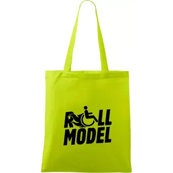 Roll model - Taška bavlněná - 42 x 38 cm ( Limetková )