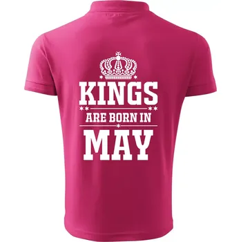 Pánská košile Kings are born in May - Polokošile pánská Pique Polo 203 - 4XL ( Purpurová )