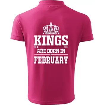 Pánská košile Kings are born in February - Polokošile pánská Pique Polo 203 - 2XL ( Purpurová )