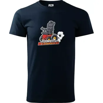 Pánské tričko Pomalu, ale neohroženě - Triko extra velké (5-8XL) - 6XL ( Námořní modrá (velmi tmavá - téměř černá) )