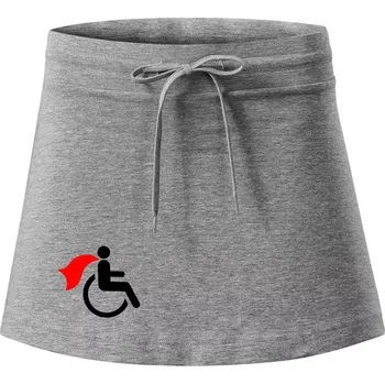 Dámská sukně Super vozíčkář - Sportovní sukně - two in one - XL ( Tmavě šedý melír )
