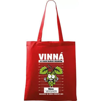 Vinná réva odsouzena Sauvignon - Taška bavlněná - 42 x 38 cm ( Červená )