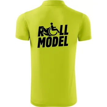 Pánská košile Roll model - Polokošile Victory sportovní (dresovina) - XL ( Limetková )