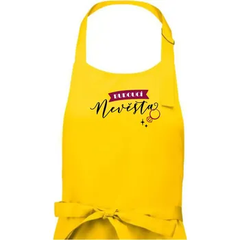 Kuchyňská zástěra Budoucí nevěsta prsten - Dámská zástěra na vaření - Univerzální velikost ( Žlutá )