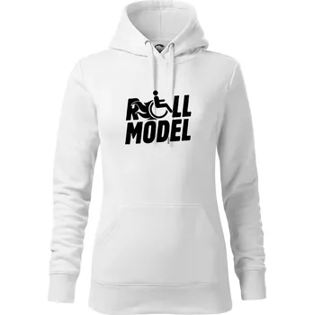 Dámská mikina Roll model - Mikina dámská Cape s kapucí - S ( Bílá )