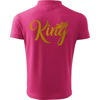 Pánská košile King Queen Rodinná zlatá - Polokošile pánská Pique Polo 203 - XL ( Purpurová )