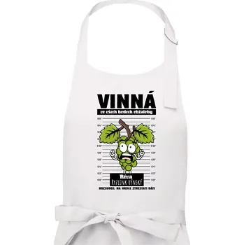 Kuchyňská zástěra Vinná réva odsouzena Ryzlink rýnský - Pánská zástěra na vaření - Univerzální velikost ( Bílá )