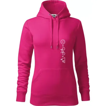 Dámská mikina Hory kolo úsměv - Mikina dámská Cape s kapucí - S ( Purpurová )