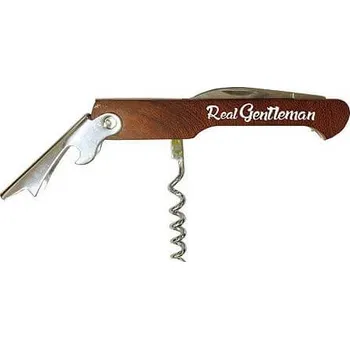 Otvírák Dřevěný otvírák s vývrtkou na víno Gentleman