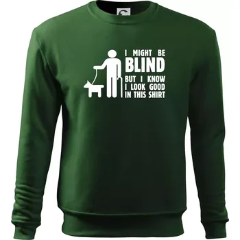 Chlapecké tričko I might be blind - Mikina Essential dětská - 146 cm/10 let ( Lahvově zelená )