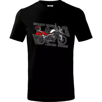 Chlapecké tričko Cestovní enduro červená - Tričko dětské bavlněné - 158 cm/12 let ( Černá )