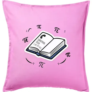 Polštář Ludolfovo číslo pí - Polštář 50x50 - 50x50 - Pouze potah ( Růžová )
