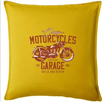 Polštář Garage build and repair - Polštář 50x50 - 50x50 - Pouze potah ( Žlutá )