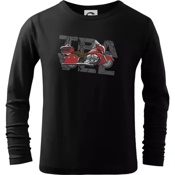 Chlapecké tričko Cestovní motorka Amerika červená - Triko dětské Long Sleeve - 122 cm/6 let ( Černá )