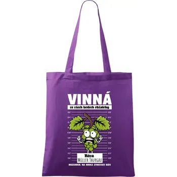 Vinná réva odsouzena Müller Thurgau - Taška bavlněná - 42 x 38 cm ( Fialová )