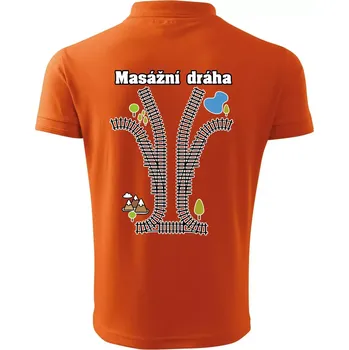 Pánská košile Masážní dráha - Polokošile pánská Pique Polo 203 - 5XL ( Oranžová )