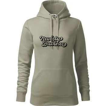 Dámská mikina Nevěsty babinec obrys - Mikina dámská Cape s kapucí - XS ( Light khaki )