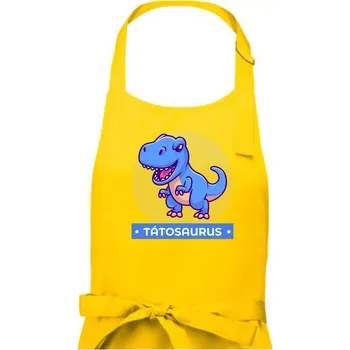 Kuchyňská zástěra Dinosauří rodina - táta - Pánská zástěra na vaření - Univerzální velikost ( Žlutá )