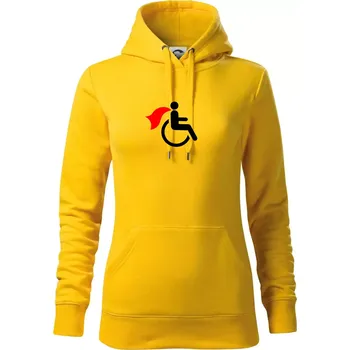 Dámská mikina Super vozíčkář - Mikina dámská Cape s kapucí - XS ( Žlutá )