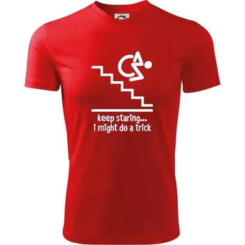 Pánské oblečení Keep staring i might do a trick - Pánské triko Fantasy sportovní (dresovina) - M ( Červená )