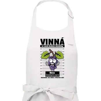 Kuchyňská zástěra Vinná réva odsouzena Dornfelder - Dámská zástěra na vaření - Univerzální velikost ( Bílá )