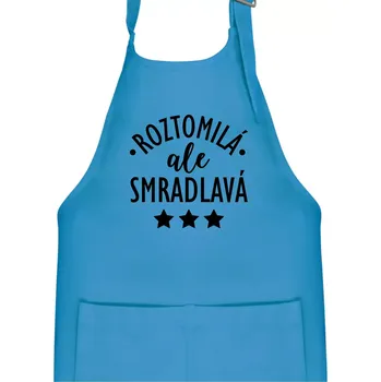 Kuchyňská zástěra Roztomilá, ale smradlavá - Dětská zástěra na vaření - Univerzální velikost ( Světlý tyrkys )