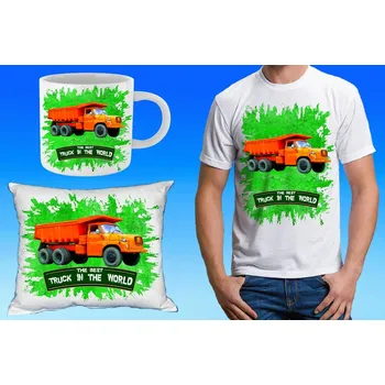 Pánské tričko dárkový set nákladní auto České výroby 148 dětské 116 (při koupi setu ušetříte)