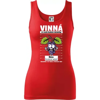 Dámské oblečení Vinná réva odsouzena Rulandské modré - Dámské tílko - S ( Červená )