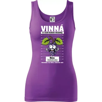 Dámské tričko Vinná réva odsouzena Frankovka - Dámské tílko - XL ( Fialová )