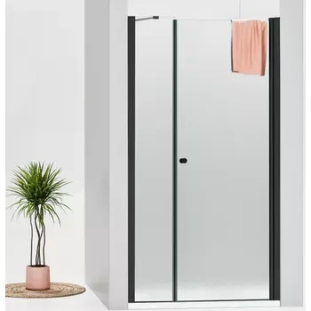 Sprchové dveře ALFA-V LINE Black 80 Grape Sprchové dveře jednokřídlé s pevnou stěnou v rovině (65+20)