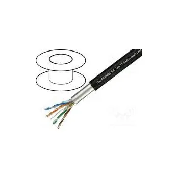 Datový kabel Vodič F/UTP 5e pro ukládání do země,externí drát Cu černá