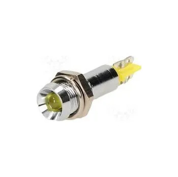 Příslušenství osvětlení automobilu Kontrolka LED vydutá 24÷28VAC Otv Ø6,2mm pájecí kov