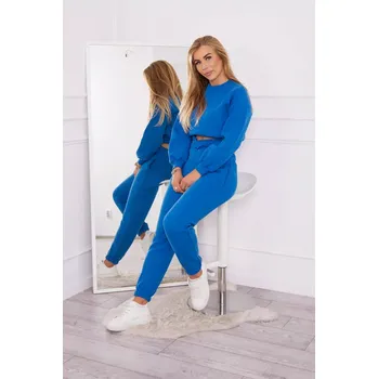 Hřejivá souprava s krátkou mikinou chrpově modrá UNI