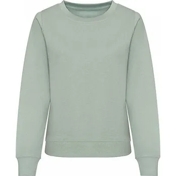 Dámská mikina Just Hoods Dámská bavlněná mikina bez zipu z měkkého fleece Barva: zelená světlá vintage, Velikost: S JH030F