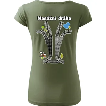 Dámské tričko Masážní dráha - Dámské triko Pure - S ( Khaki )