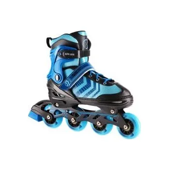 Kolečkové brusle NILS Extreme 4V1 NH18192A černo-modré EU 34-38 brusle + DÁREK DLE VÝBĚRU!