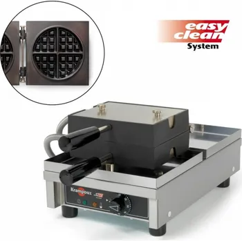 Vaflovač Vaflovač jednoduchý elektrický Krampouz EasyClean, sklopný 180°, madlo I, 4x8 Kulatá