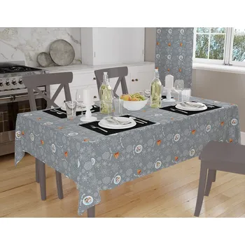 ubrus Vánoční ubrus teflonový - V7 - Veselé Vánoce Rozměry: průměr 120, Tvar: Kulatý