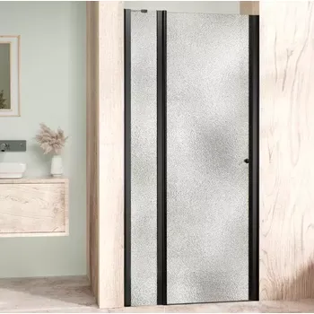 Sprchové dveře ALFA LINE Black 115 Grape Sprchové dveře jednokřídlé s pevnou stěnou v rovině (65+50)