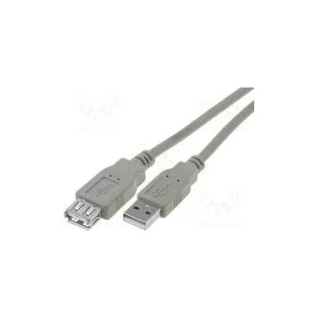 Datový kabel Kabel USB 2.0 USB A zásuvka, USB A vidlice niklovaný 1,5m