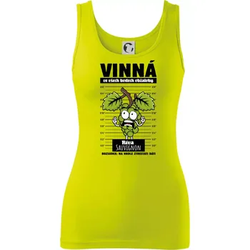 Dámské tričko Vinná réva odsouzena Sauvignon - Dámské tílko - M ( Limetková )