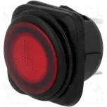 ROCKER SPST pol 2 OFF-ON 10A/250VAC 25A/12VDC červená IP65