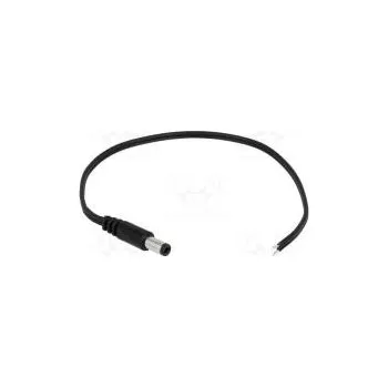 Napájecí kabel Kabel vodiče,DC 5,5/2,1 zástrčka přímý 0,5mm2 černá 3m