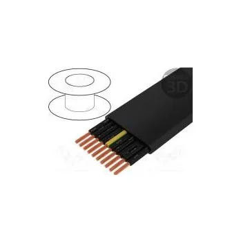 elektrický kabel Vodič H07VVH6-F 10G1,5mm2 nestíněný 450/750V Cu lanko černá