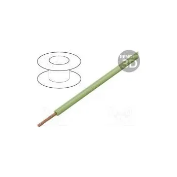 elektrický kabel Wire LgY stranded Cu 2.5mm2 light green PVC 300/500V 50m