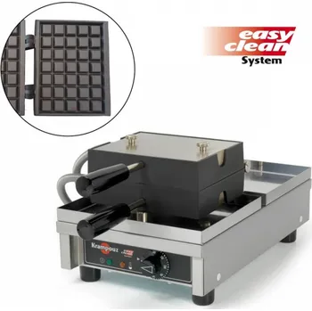 Vaflovač Vaflovač jednoduchý elektrický Krampouz EasyClean, sklopný 180°, 5x7 Brusel